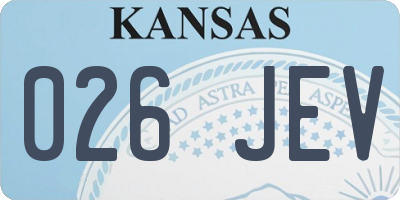 KS license plate 026JEV