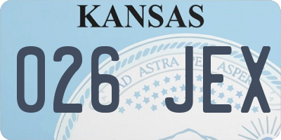 KS license plate 026JEX