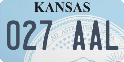 KS license plate 027AAL