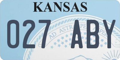 KS license plate 027ABY