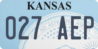 KS license plate 027AEP