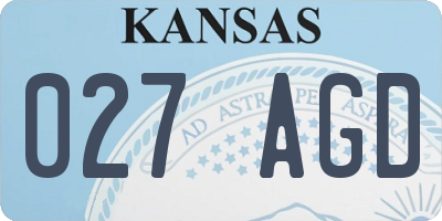KS license plate 027AGD