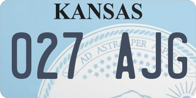KS license plate 027AJG