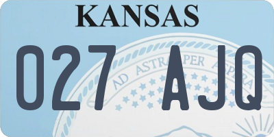 KS license plate 027AJQ