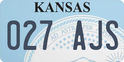 KS license plate 027AJS
