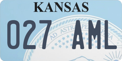 KS license plate 027AML