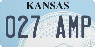KS license plate 027AMP