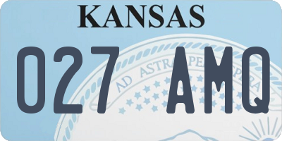 KS license plate 027AMQ