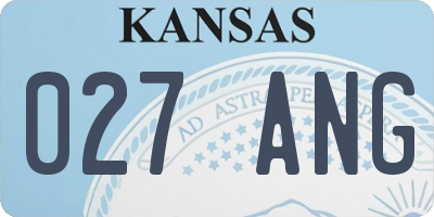 KS license plate 027ANG