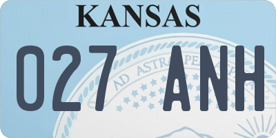 KS license plate 027ANH