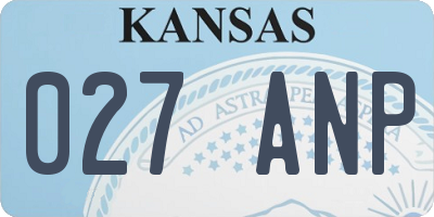 KS license plate 027ANP