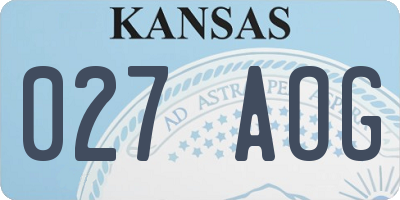 KS license plate 027AOG