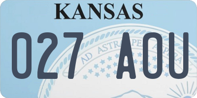 KS license plate 027AOU