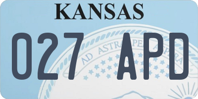 KS license plate 027APD