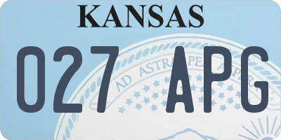 KS license plate 027APG
