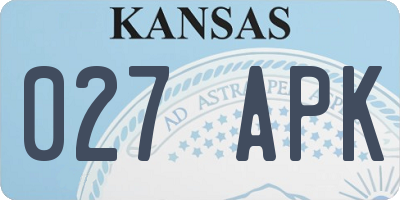 KS license plate 027APK