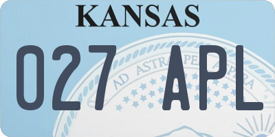 KS license plate 027APL
