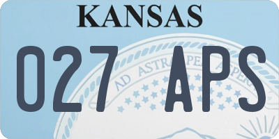 KS license plate 027APS