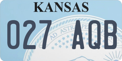 KS license plate 027AQB