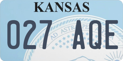 KS license plate 027AQE