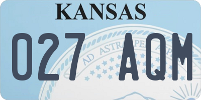 KS license plate 027AQM