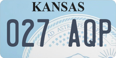 KS license plate 027AQP