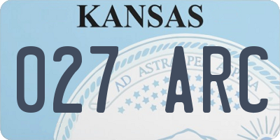 KS license plate 027ARC