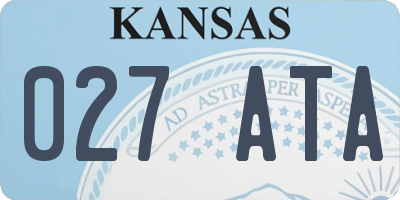 KS license plate 027ATA
