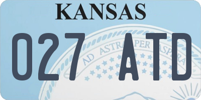 KS license plate 027ATD