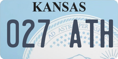 KS license plate 027ATH