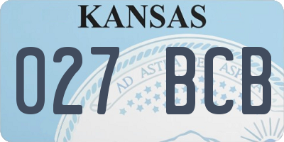 KS license plate 027BCB