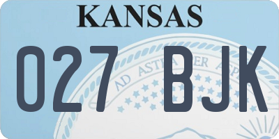 KS license plate 027BJK