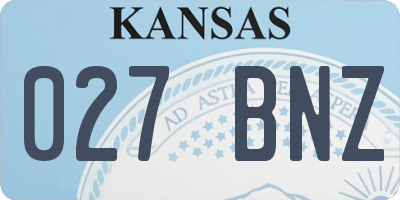 KS license plate 027BNZ