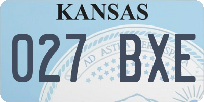 KS license plate 027BXE