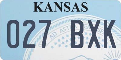 KS license plate 027BXK