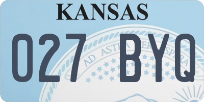 KS license plate 027BYQ