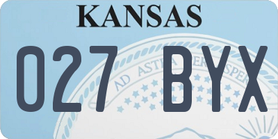 KS license plate 027BYX