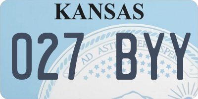 KS license plate 027BYY