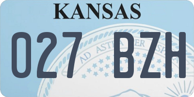 KS license plate 027BZH