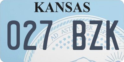 KS license plate 027BZK