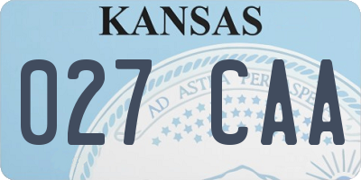 KS license plate 027CAA