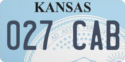 KS license plate 027CAB