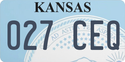 KS license plate 027CEQ