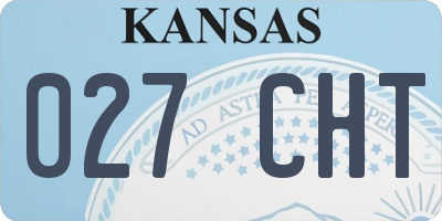 KS license plate 027CHT