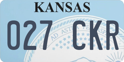KS license plate 027CKR