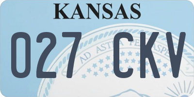 KS license plate 027CKV