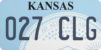 KS license plate 027CLG