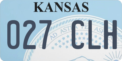KS license plate 027CLH
