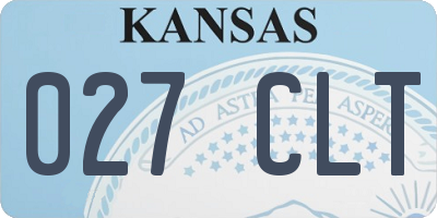 KS license plate 027CLT