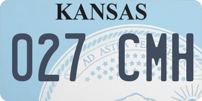 KS license plate 027CMH